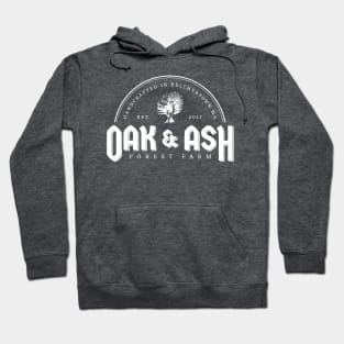 Oak and Ash Farm White Logo Hoodie